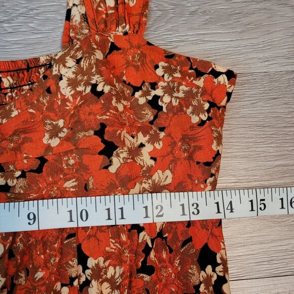 Free People Pattern Play Mini Dress XS Floral Coquette Ethereal Country Girl - Picture 9 of 12